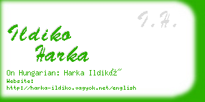 ildiko harka business card